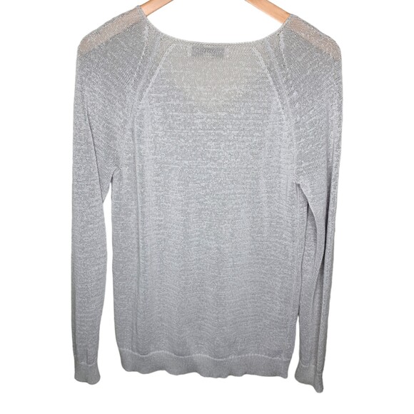 LOFT cotton blend pullover v neck sweater gray size small - Picture 3 of 9